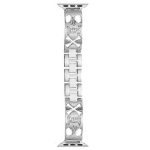 Curea de ceas compatibilă cu Apple Watch Series 10 9 8 7 SE 6 5 4 3 2 1 42mm 41mm 40mm 38mm, design craniu, curea din a