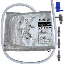 Brassard de tensiomètre extra large pour adulte, gris, compatible avec Omron, pour bras forts (22-53 cm).