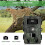 Caméra de chasse étanche 20 MP 1080p avec 3 capteurs infrarouges, vision nocturne et détection de mouvement pour l'observation de 2