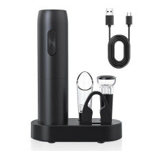 Ouvre-bouteilles électrique rechargeable avec poignée ergonomique, lames en acier inoxydable et batterie rechargeable pour le vin