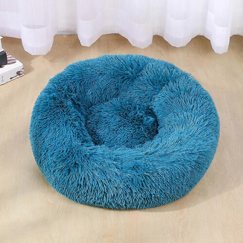 Panier rond en peluche douce pour chats et petits chiens