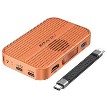 Boîtier SSD magnétique ACASIS EC-1401 10 Gbit/s M.2 NVMe, station d'accueil USB-C 6 en 1 avec ventilateur de refroidissement