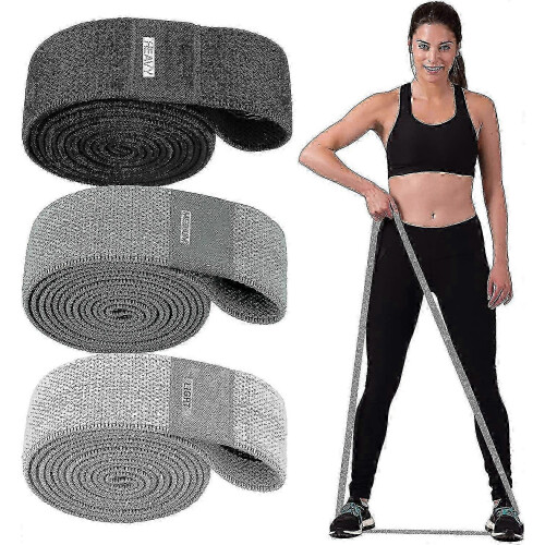 Exercise Loop Bands 3 Pack, Long Cloth Resistance Bands compatible with Pull Ups & Gym Workouts