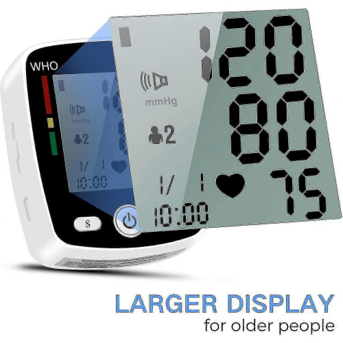 Automatic Wrist Blood Pressure Cuff – Irregular Heartbeat Detection with Portable Carrying Case (45-Second Readings)_MM 2
