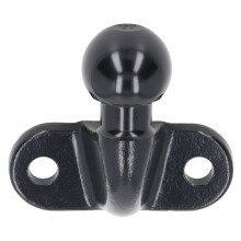 Boule d'attelage européenne noire de 50 mm, en acier forgé robuste, pour remorque durable, installation facile et finition anticor