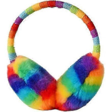 Kinder-Ohrenschützer Winter Regenbogen Ohrenwärmer Superweiche Kunstfell-Ohrenschützer Überzug Outdoor Skifahren Thermo-Ohrenschut