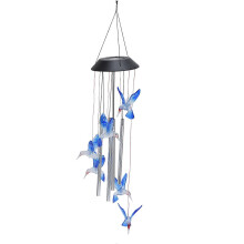 Lampe solaire LED à girouette colorée en forme de colibri, étanche, pour la décoration de jardin et de pelouse.