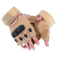 Gants de cyclisme d'hiver pour hommes en cuir microfibre, demi-doigts, antidérapants, respirants et résistants à l'usure.