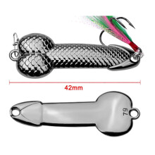 Flitry, rybářské návnady s péřovým háčkem, kovové flitry, návnada do sladkovodních i mořských ryb, 7 g, 42 mm / 1,7 palc