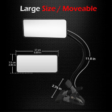 Glass Clip On Security Mirror, Flexible Convex Cubicle Mirror (6.69 x 2.95 Inches)