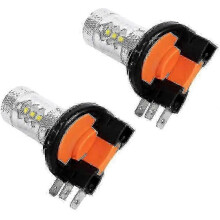 2 stuks 80W H15 LED-lampen, wit, voor autokoplampen, LED-dagrijverlichting