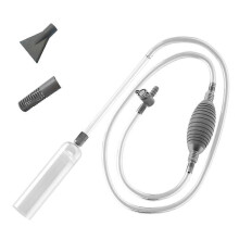 Handpomp voor het verversen van aquariumwater, plastic aquariumgrindreiniger met filtermondstuk, 30 cm