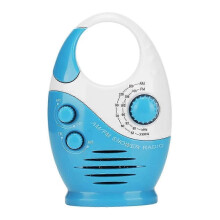Waterdichte doucheradio, AM/FM-radio met volumeregeling, draagbare luidsprekers met haakhandvat_CP