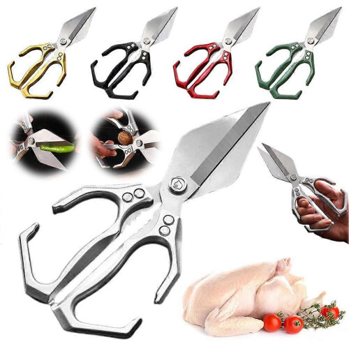 Ciseaux de cuisine robustes - Ciseaux en acier inoxydable pour os de poulet 1