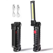 LED-Arbeitsleuchte mit Magnetfuß, COB-Licht, USB-aufladbar, 360 drehbar, 5 Leuchtmodi, faltbare Taschenlampe, Inspektionsleuchte