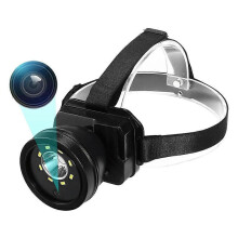 IPX5 wasserdichte Stirnlampe für Nachtangeln und Outdoor-Abenteuer, tragbare Taschenlampe mit Kamera
