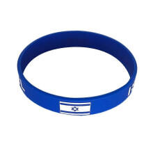 Silikonarmband mit israelischer Flagge – Zeigen Sie Ihre Unterstützung! Strapazierfähiges und bequemes Armband für Pride-Veransta