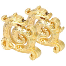Stück Räucherstäbchenhalter für Sandelholzstäbchen, Legierung, Meditation, Yoga, Drachenförmige Ornamente (Gold)