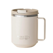 Vakuumbecher aus Edelstahl 304 mit Doppeldeckel, Wärmespeicherung, tragbarer Becher