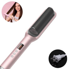 Ionische haarstyler met lcd-display, snelle opwarmtechnologie, keramische negatieve ionen stijltang, 360 graden draaibaar snoer vo