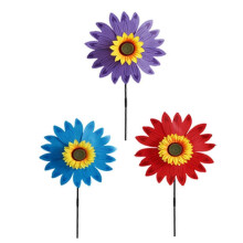 Sonnenblumen-Windspiel-Set (3-teilig) – Dekorative Windmühlen-Sonnenblumen-Ornamente für Garten und Terrasse