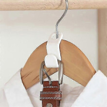 Kleiderbügel im 20er-Pack, platzsparend im Kleiderschrank, Haken kompatibel mit Kleiderbügeln, Weiß