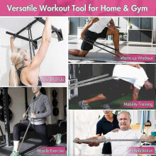 Træningsbånd med 3 stk., lange stofmodstandsbånd, der er kompatible med pull-ups og træning i fitnesscentret.