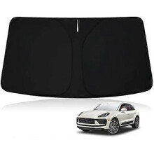 Sonnenschutzblende für die Windschutzscheibe des Porsche Macan (2014–2024), faltbar, schützt vor UV-Strahlen, Sonnenschutzblende
