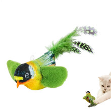 Juguete interactivo para gatos y pájaros con movimiento de aleteo para jugar en interiores y estimular el sentido del tacto.