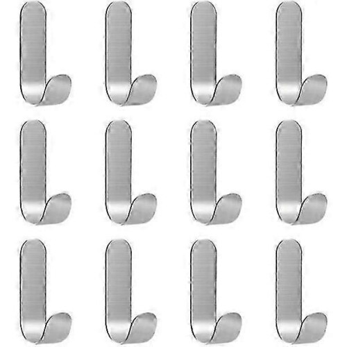 10 ganchos autoadhesivos de acero inoxidable autoadhesivos en forma de T
