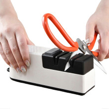 Electric Scissors Sharpener - Automatic Electric Knife Sharpener with Coarse and Fine Options, Rechargeable for Home and