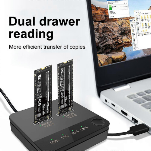 M.2 SATA Dockingstation Duplikator Offline Klon 25-26s 1