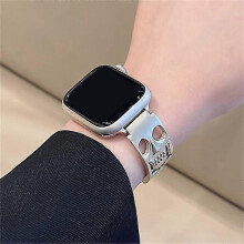 Horlogebandje compatibel met Apple Watch Series 10 9 8 7 SE 6 5 4 3 2 1 42mm 41mm 40mm 38mm Skull Design Ademende metalen legering
