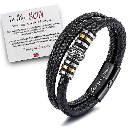 Forever Love Adjustable Bracelet for Men - Perfect Gift for Son