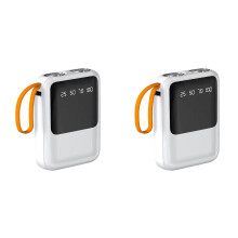 2X Power Bank Box 3x18650 Caja de almacenamiento de carga de baterías DIY 4 en 1 USB tipo C con linterna para cargar teléfono