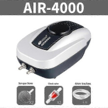 Pond Air Pump Aerator Kit For Koi Ponds Up To 1000 Gallons with Double Outlet Airline Tubing and Air Stones Water Aerati