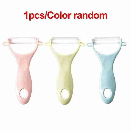 1 Pc Ceramic Peeler with Ergonomic Pp Handle Rotating Blade for Fruits Vegetables Kitchen Tool