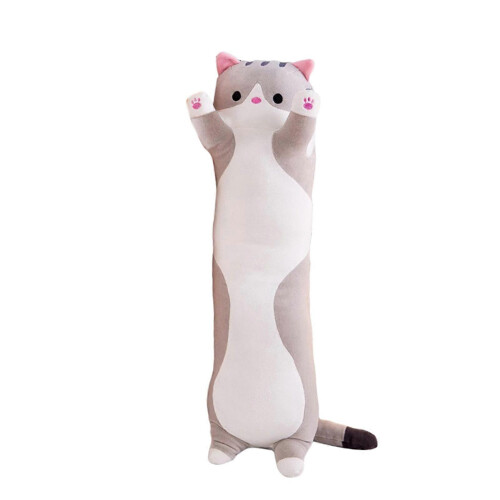 Cute Cartoon Cat Shaped Doll Plush Sleeping Long Throw Pillow Decorative Gift