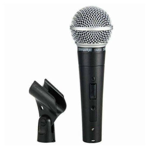 Shure SM58 Dynamic Vocal Microphone with On/Off Switch and Cable for Live Performance