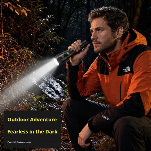 Digital Power Display Portable Flashlight - Lightweight Handheld Telescopic Focus Fast Charging 2
