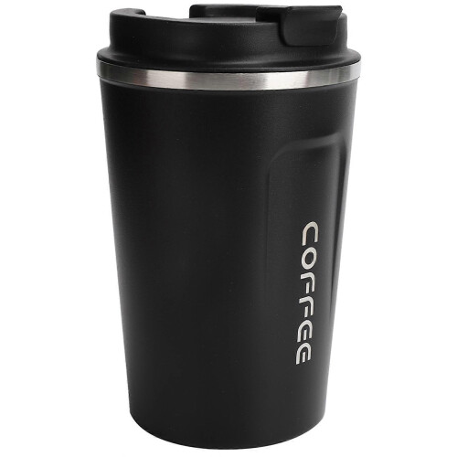380ml Vacuum Mug DoubleLayer Stainless Steel Spill Proof Portable Car Coffee Cup(Black ) 1