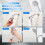 Removable Hand Shower Head with Hose - High-Pressure 5 Functions, Durable Plastic, Adjustable Spray, Universal Fit 2