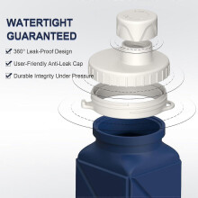 Botella de agua plegable de silicona de 610 ml, a prueba de fugas, ideal para viajes, senderismo y deportes. Portátil, ligera
