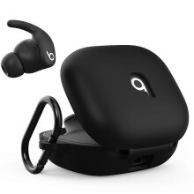 AHASTYLE WG189 kompatibilis a Beats Powerbeats Fit (2025) szilikon tokjával, integrált fülhallgató védőtok karabinerrel