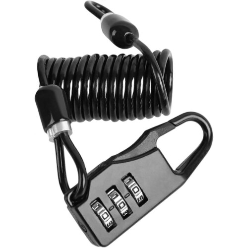 Portable Chain Lock for Motorcycles, Bicycles, Helmets, and E-Scooters, Password Cable Lock, Easy to Use and Carry 1