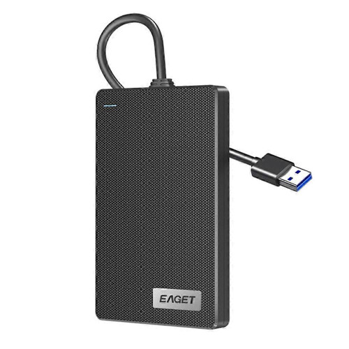 EAGET CE10 Box esterno per HDD da 2,5 pollici con USB 3.0 SATA e cavo USB-A.