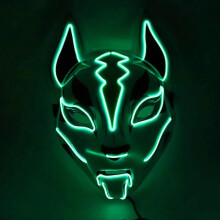 Halloween LED EL Koldt Lys Kablet Helmaske til Udklædningsfest Kostume Rave Cosplay Karneval