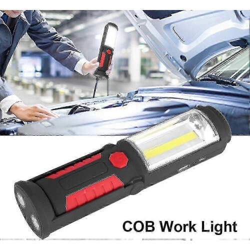 Magnetic Rechargeable Work Light - 360 Swivel Hook for Garage/Workshop (Red LED)_MM2 1