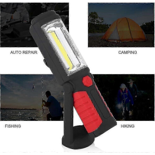 Magnetic Rechargeable Work Light - 360 Swivel Hook for Garage/Workshop (Red LED)_MM2 2