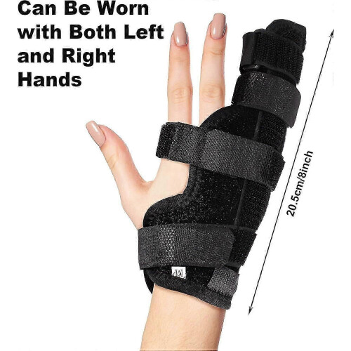 2 Pack Boxer Finger Splint Brace for Metacarpal Fracture Support - Adjustable Hand Stabilizer for Trigger Finger Relief_ 1